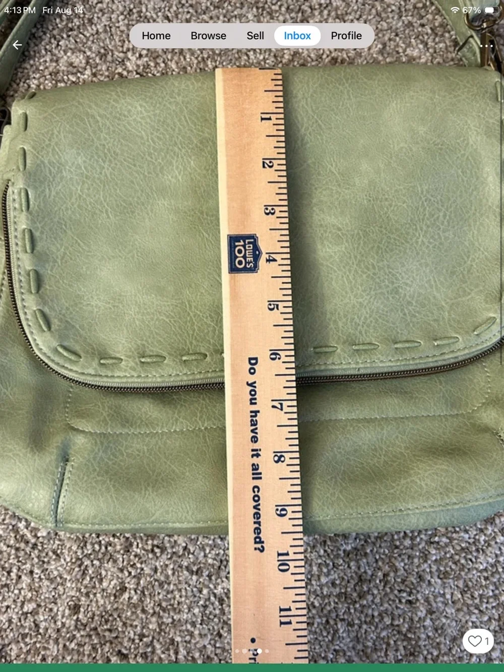 Light Green Crossbody Bag with Flap - TShirts &Jeans